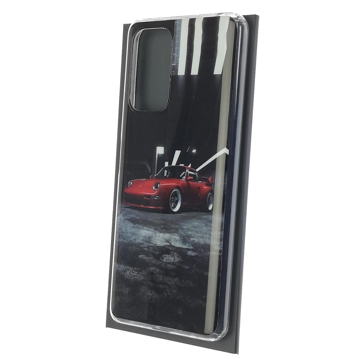 Чехол накладка для XIAOMI Redmi Note 10 Pro, силикон, рисунок красный Porsche