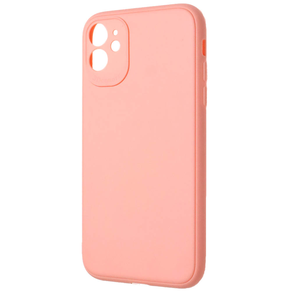 Чехол накладка для APPLE iPhone 11, защита камеры, силикон, матовый, цвет персиковый