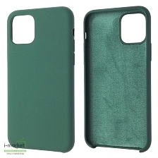 Чехол накладка Silicon Case для APPLE iPhone 11 Pro 2019, силикон, бархат, цвет изумрудный.