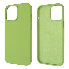 Чехол накладка Silicon Case для APPLE iPhone 13 Pro Max (6.7), силикон, бархат, цвет фисташковый Чехол накладка Silicon Case для APPLE iPhone 13 Pro Max (6.7), силикон, бархат, цвет фисташковый