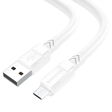 Кабель BOROFONE BX81 Goodway Micro USB, 2.4A, длина 1 метр, цвет белый Кабель BOROFONE BX81 Goodway Micro USB, 2.4A, длина 1 метр, цвет белый