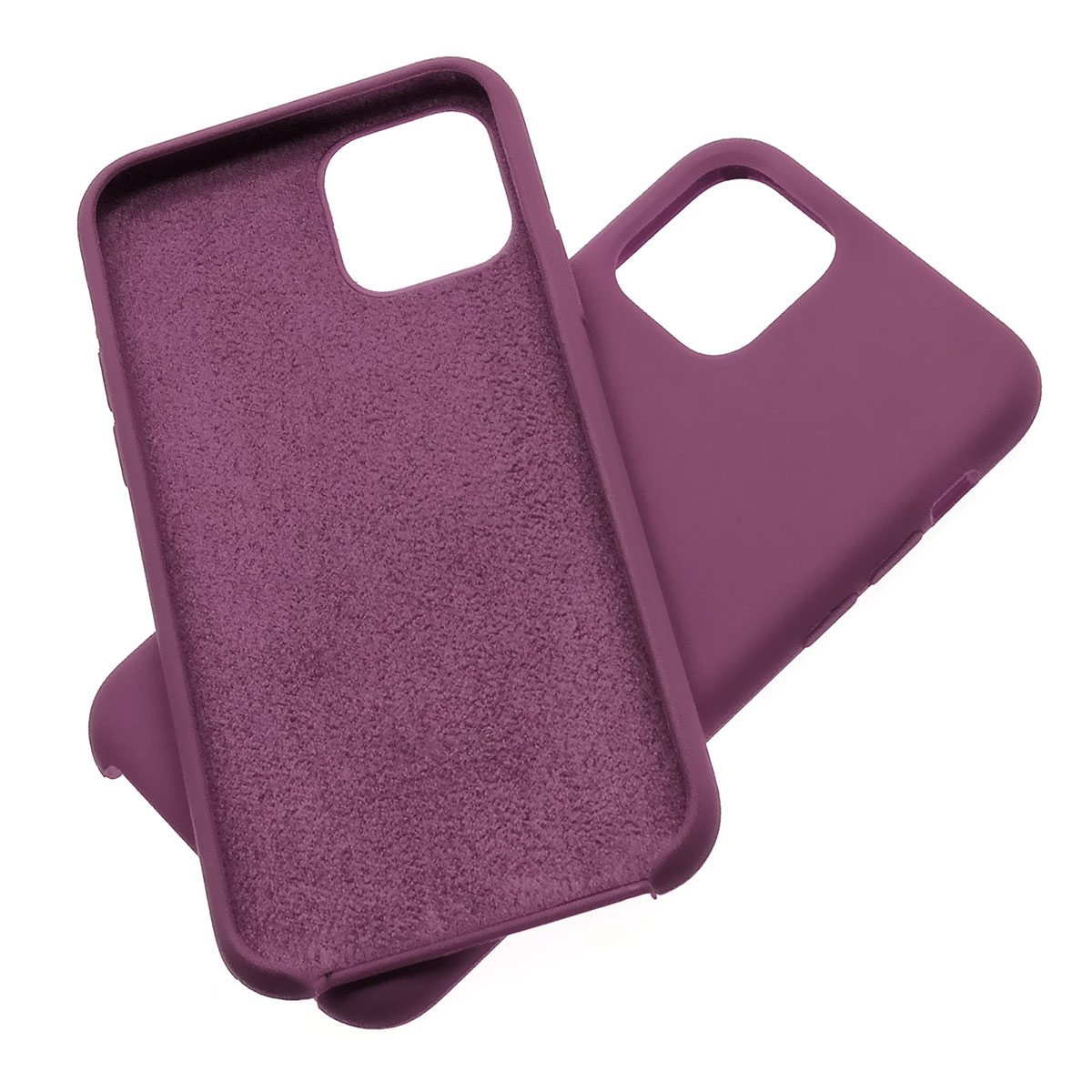 Чехол накладка Silicon Case для APPLE iPhone 11 Pro, силикон, бархат, цвет фиолетовый.