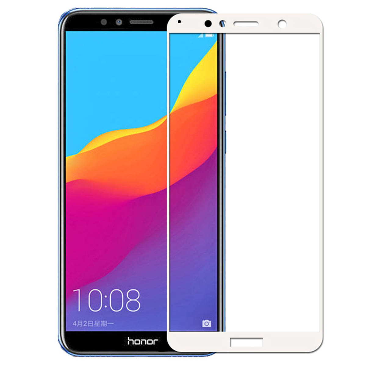 Защитное стекло для HUAWEI Y6 2018, Y6 Prime, Honor 7A Pro, Honor 7C, цвет белый Защитное стекло для HUAWEI Y6 2018, Y6 Prime, Honor 7A Pro, Honor 7C, цвет белый