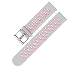 Ремешок MIJOBS для смарт часов Xiaomi Amazfit Bip, перфорированный силикон, цвет розовый