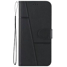 Чехол книжка для INFINIX Hot 50 Pro, экокожа, визитница, цвет черный