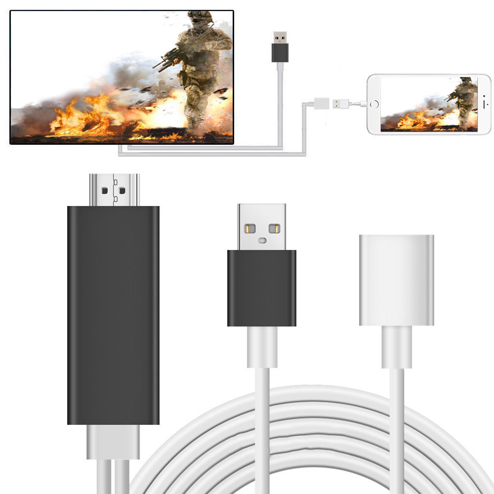 Адаптер Apple Lightning 8 pin - HDMI Digital AV (подключение iPhone (8 pin) к телевизору по HDMI) BL.
