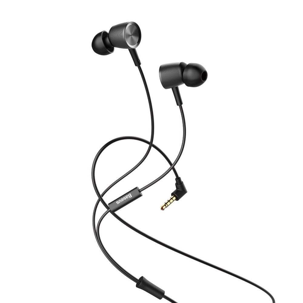 Гарнитура (наушники с микрофоном) проводная, BASEUS Encok Wire Earphones H07, цвет черный.