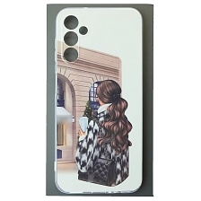 Чехол накладка для SAMSUNG Galaxy A14, защита камеры, силикон, глянцевый, рисунок Девушка с сумкой Чехол накладка для SAMSUNG Galaxy A14, защита камеры, силикон, глянцевый, рисунок Девушка с сумкой
