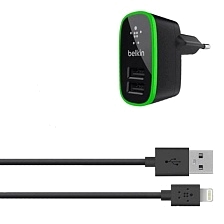 СЗУ Belkin iPhone 2в1 (Блок 2Am+2USB), черный.