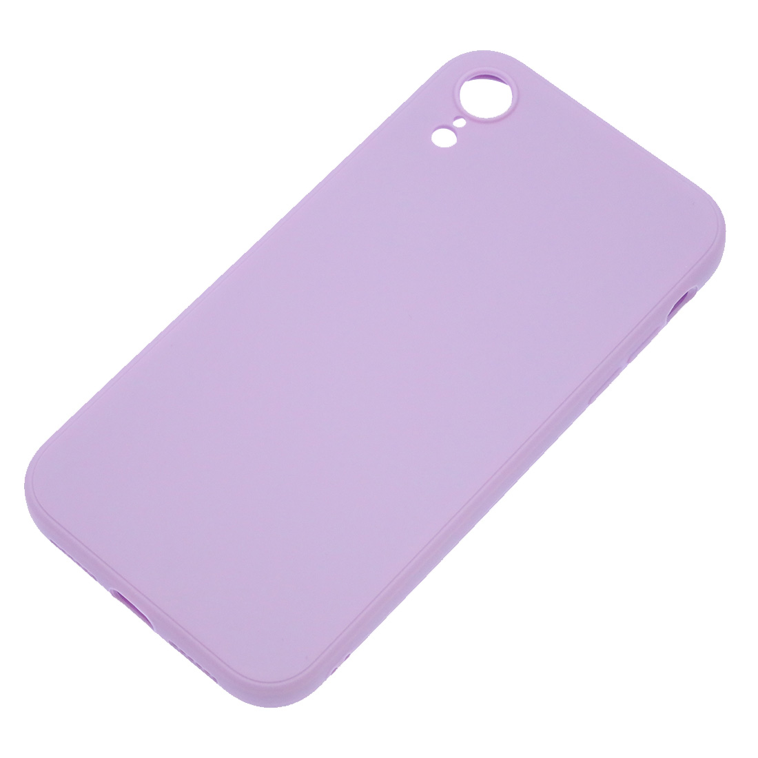 Чехол накладка для APPLE iPhone XR, силикон, бархат, цвет сиреневый