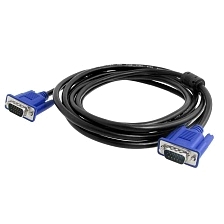 Кабель VGA-VGA (SVGA-SVGA) компьютер-монитор, длина 3 метра, цвет черный