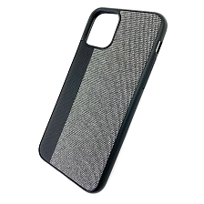 Чехол накладка для APPLE iPhone 11 Pro, силикон, комбинированная, цвет черно серый.