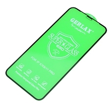 Защитное стекло GERLAX Anti-Static для APPLE iPhone X, XS, 11 Pro, сеточка для динамика, цвет окантовки черный