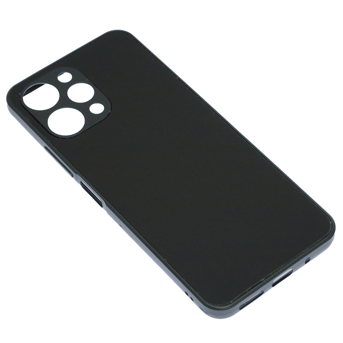 Чехол накладка для XIAOMI Redmi 12 4G, защита камеры, силикон, пластик, цвет черный