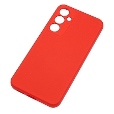 Чехол накладка Silicon Cover для SAMSUNG Galaxy S23 FE, защита камеры, силикон, бархат, цвет красный Чехол накладка Silicon Cover для SAMSUNG Galaxy S23 FE, защита камеры, силикон, бархат, цвет красный
