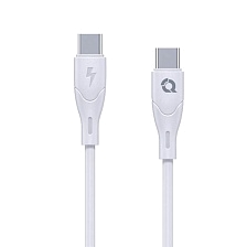 Кабель QAYAN QCUM-111 Type-C на Type-C, 20W, 3A, длина 1 метр, цвет белый Кабель QAYAN QCUM-111 Type-C на Type-C, 20W, 3A, длина 1 метр, цвет белый