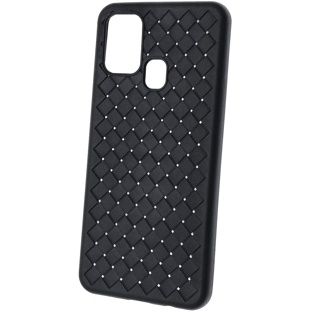 Чехол накладка для SAMSUNG Galaxy M30s (SM-M307F), M21 (SM-M215), M31 (SM-M315), силикон, плетение, цвет черный
