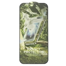 Защитное стекло Антишпион HOCO G11 для APPLE iPhone 14 Pro Max (6.7"), цвет окантовки черный