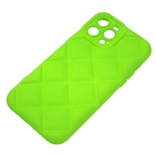 Чехол накладка для APPLE iPhone 13 Pro Max (6.7"), силикон, 3D ромб, цвет ярко зеленый Чехол накладка для APPLE iPhone 13 Pro Max (6.7"), силикон, 3D ромб, цвет ярко зеленый