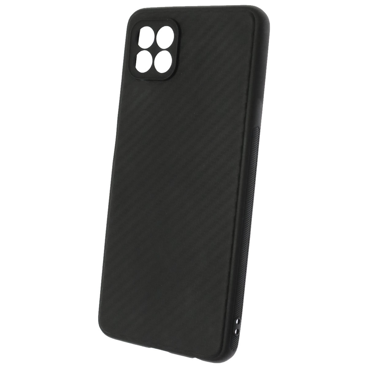 Чехол накладка для SAMSUNG Galaxy A22s 5G (SM-A226B), силикон, карбон, цвет черный