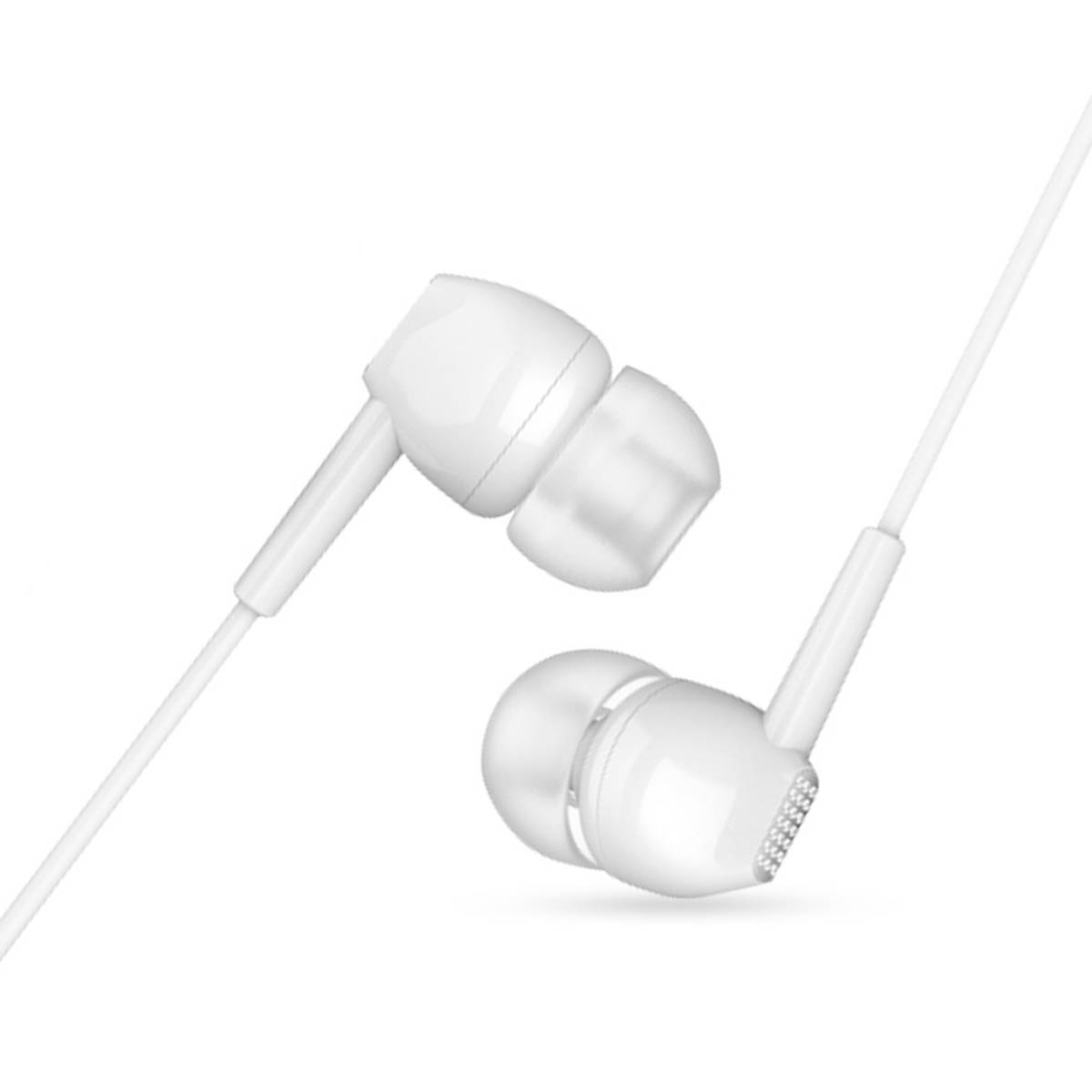 Гарнитура (наушники с микрофоном) проводная, EARLDOM BASS EARPHONES ET-E42, цвет белый