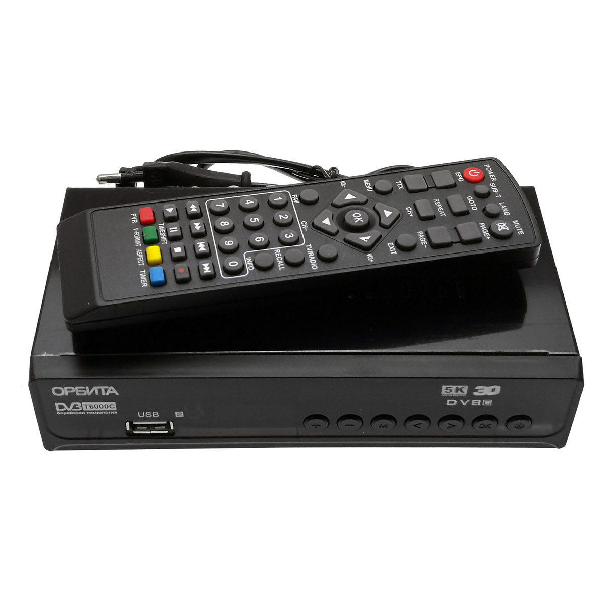 Цифровой эфирный приемник, ТВ приставка Орбита HD-911, DVB-T2, цвет черный