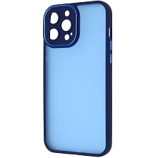 Чехол накладка KING для APPLE iPhone 13 Pro Max (6.7"), силикон, пластик, защита камеры, цвет окантовки темно синий