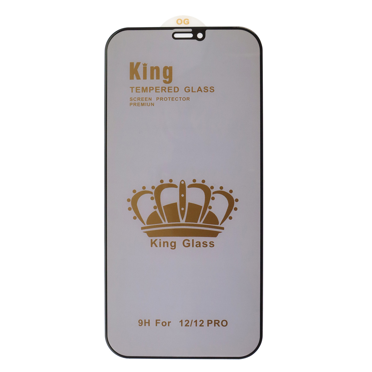 Защитное стекло Антишпион King Glass для APPLE iPhone 12 (6.1"), iPhone 12 Pro (6.1"), цвет окантовки черный Защитное стекло Антишпион King Glass для APPLE iPhone 12 (6.1"), iPhone 12 Pro (6.1"), цвет окантовки черный