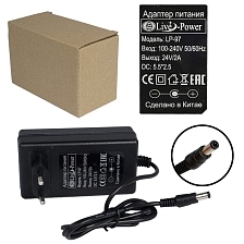 Блок питания Live-Power LP97, 24V-2A, штекер 5.5 на 2.5 мм, цвет черный Блок питания Live-Power LP97, 24V-2A, штекер 5.5 на 2.5 мм, цвет черный
