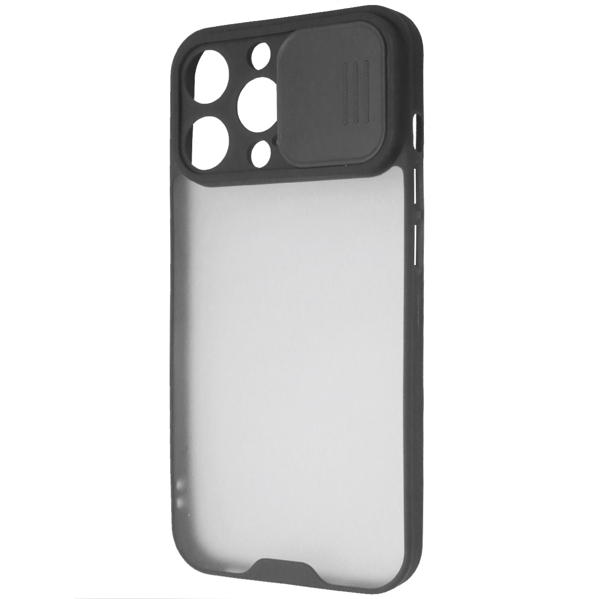 Чехол накладка LIFE TIME для APPLE iPhone 13 Pro (6.1), силикон, пластик, матовый, со шторкой для защиты задней камеры, цвет окантовки черный