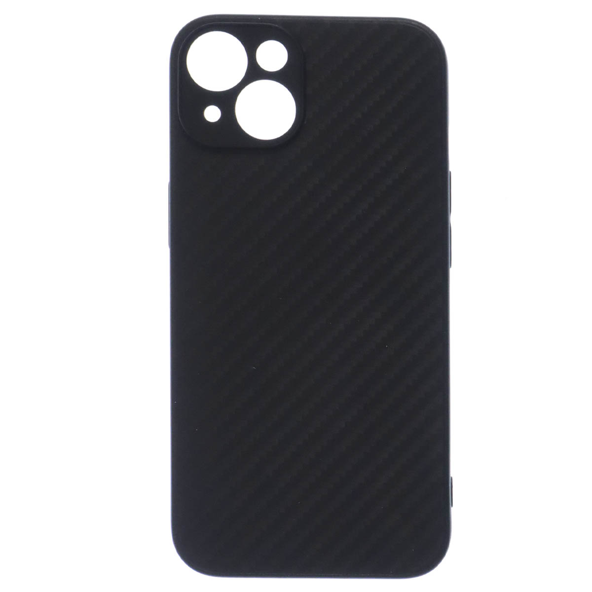 Чехол накладка для APPLE iPhone 14 (6.1"), силикон, карбон, цвет черный