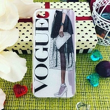 Чехол накладка для APPLE iPhone 7, 8, силикон, рисунок VOGUE девушка с часами. Чехол накладка для APPLE iPhone 7, 8, силикон, рисунок VOGUE девушка с часами.