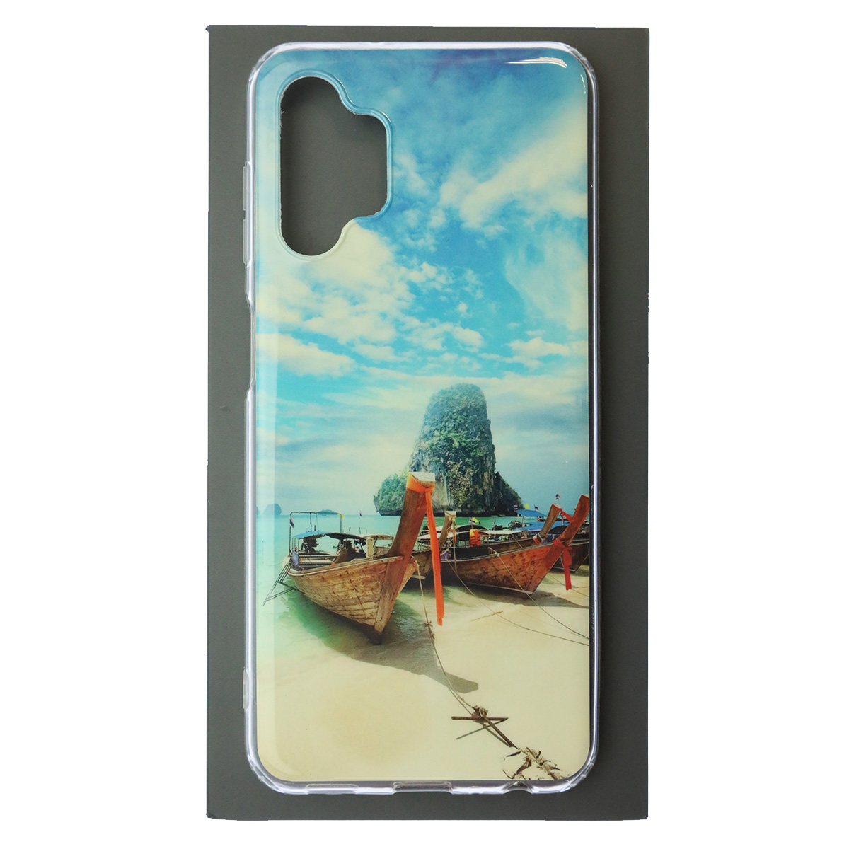 Чехол накладка для SAMSUNG Galaxy A13 4G, силикон, глянцевый, рисунок Пляж