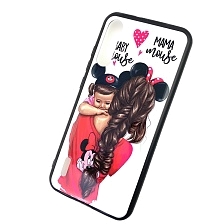 Чехол накладка для XIAOMI MI A3, MI CC9E, силикон, рисунок MAMA mouse BABY mouse.
