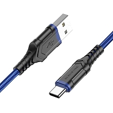 Кабель BOROFONE BX67 USB Type C, 3A, длина 1 метр, цвет синий