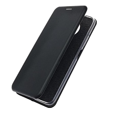 Чехол книжка STYLISH для XIAOMI Redmi Note 9T, экокожа, визитница, цвет черный