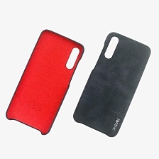 Чехол накладка X-Level VINTAGE для SAMSUNG Galaxy A50 (SM-A505), A30s (SM-A307), A50s (SM-A507), силикон, экокожа, цвет черный.