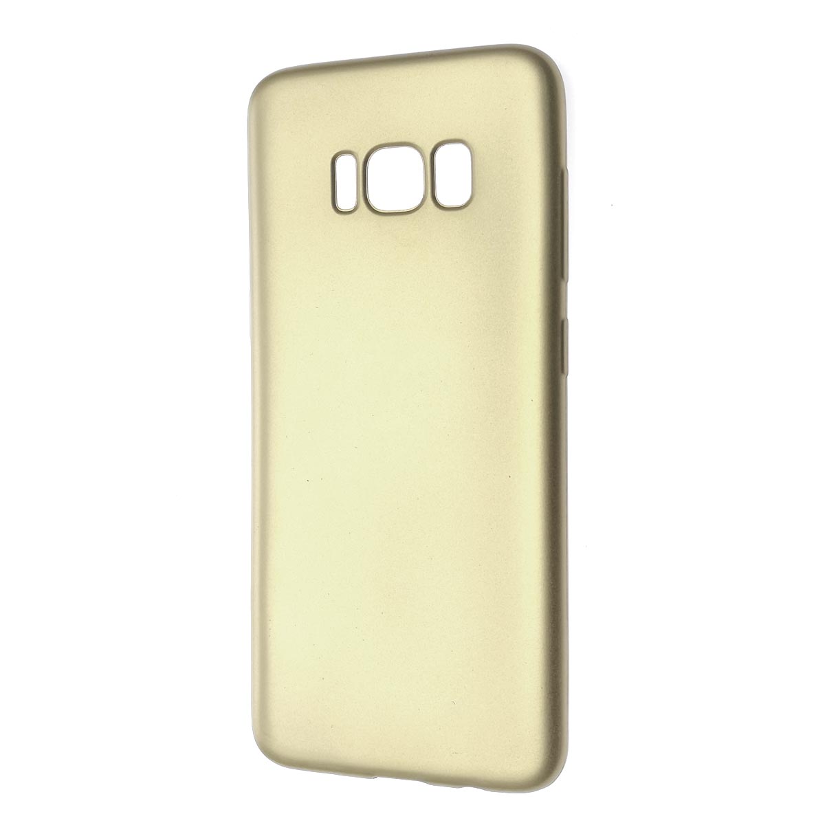 Чехол накладка для SAMSUNG Galaxy S8 (SM-G950), силикон, глянец, с логотипом, цвет золотистый