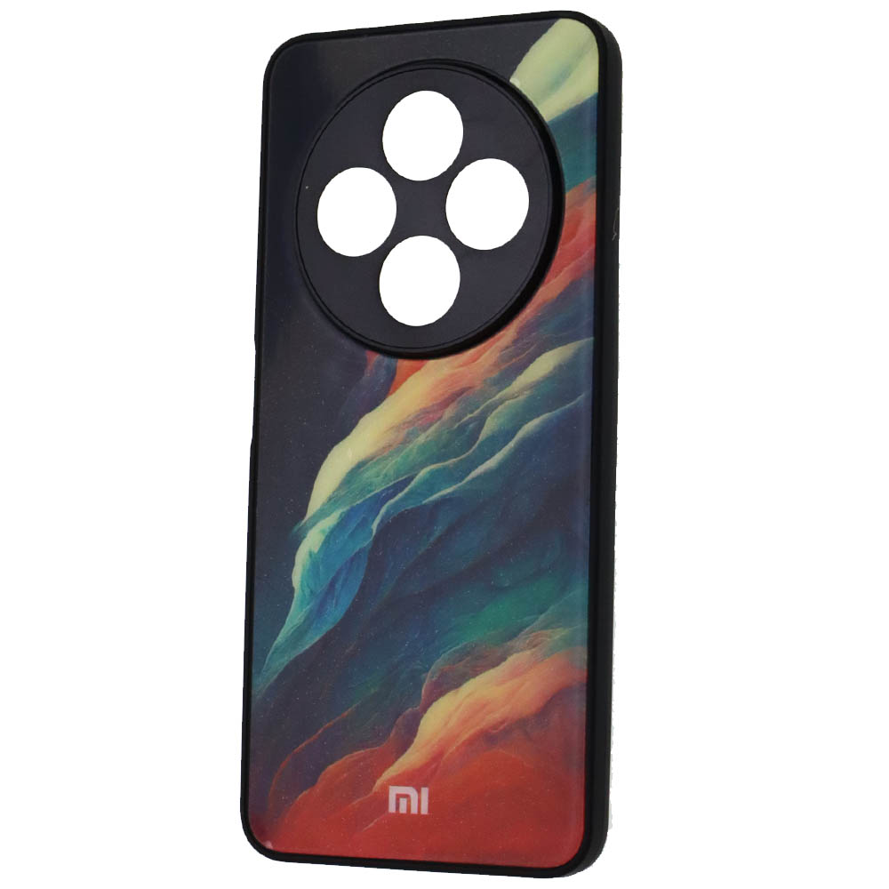 Чехол накладка для XIAOMI Redmi 14C, POCO C75 пластик, силикон, защита камеры, рисунок Акварельные лепестки