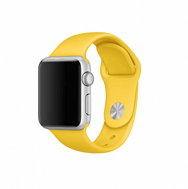 Ремешок для Apple Watch спортивный "Sport", размер 38-40 mm, цвет горчичный.
