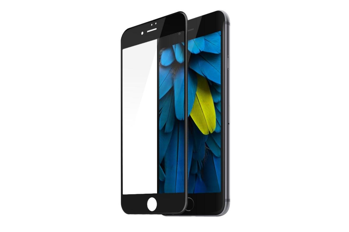 Защитное стекло 3D для APPLE iPhone 8 (4.7") чёрный кант TIGER.