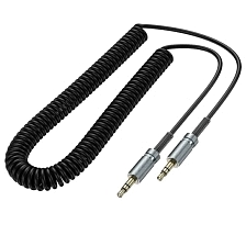 Аудио кабель, переходник HOCO UPA31 AUX (Jack 3.5 мм) на (Jack 3.5 мм), растягивается до 3-х метров, цвет черный