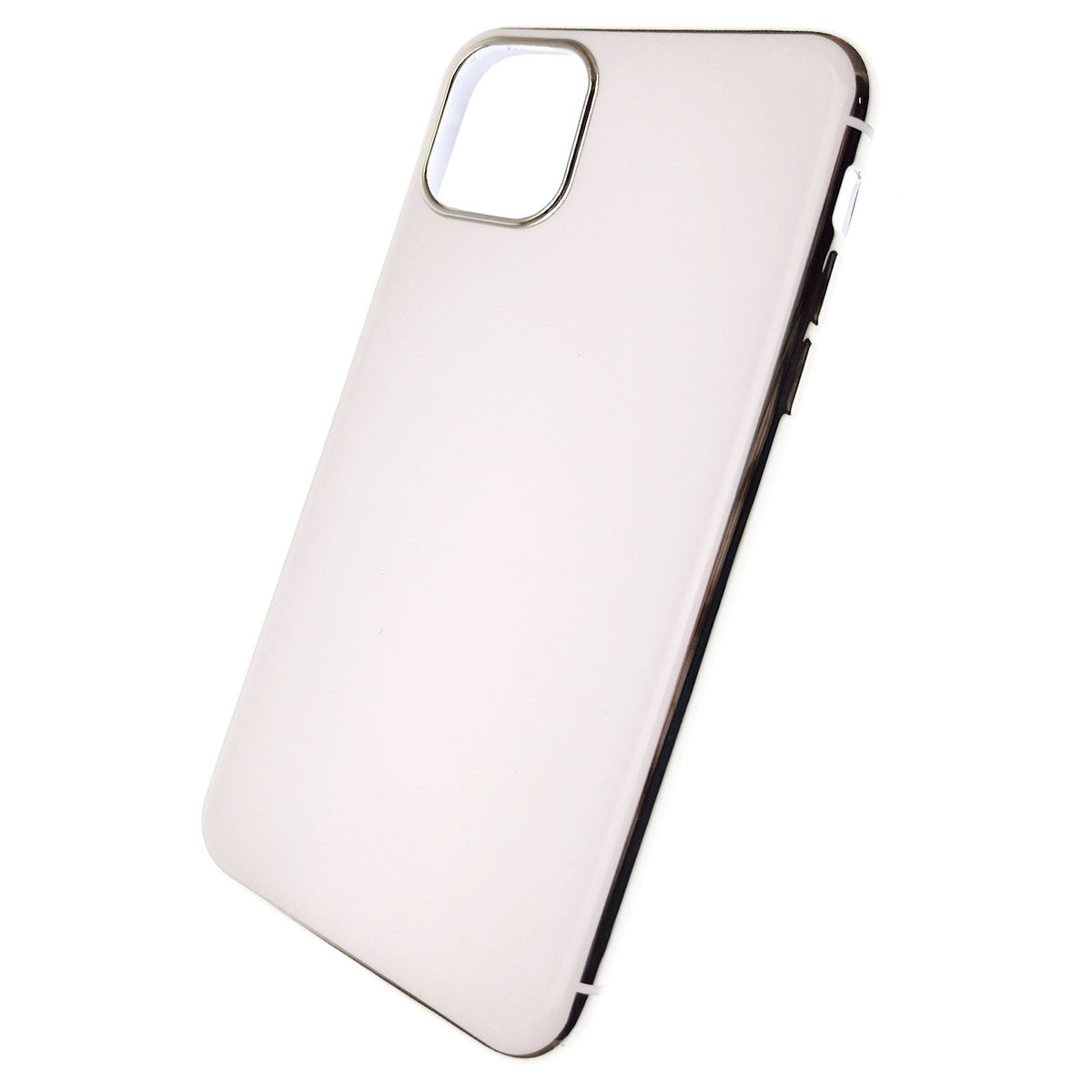 Чехол накладка для APPLE iPhone 11 Pro MAX 2019, силикон, глянец, цвет белый.