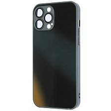 Чехол накладка с поддержкой MagSafe для APPLE iPhone 13 Pro Max (6.7"), силикон, стекло, защита камеры, цвет космический серый