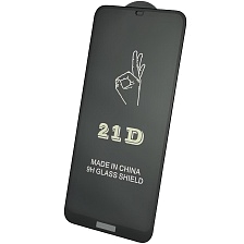 Защитное стекло 21D FULL GLUE BEST для HUAWEI Honor 8C (JAT-LX1/L29), цвет окантовки черный.