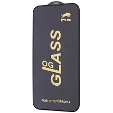 Защитное стекло OG Glass для APPLE iPhone 13 (6.1"), iPhone 13 Pro (6.1"), iPhone 14 (6.1"), iPhone 16e (6.1"), цвет окантовки черный