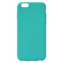 Чехол накладка для APPLE iPhone 6, 6G, 6S, силикон, цвет бирюзовый.