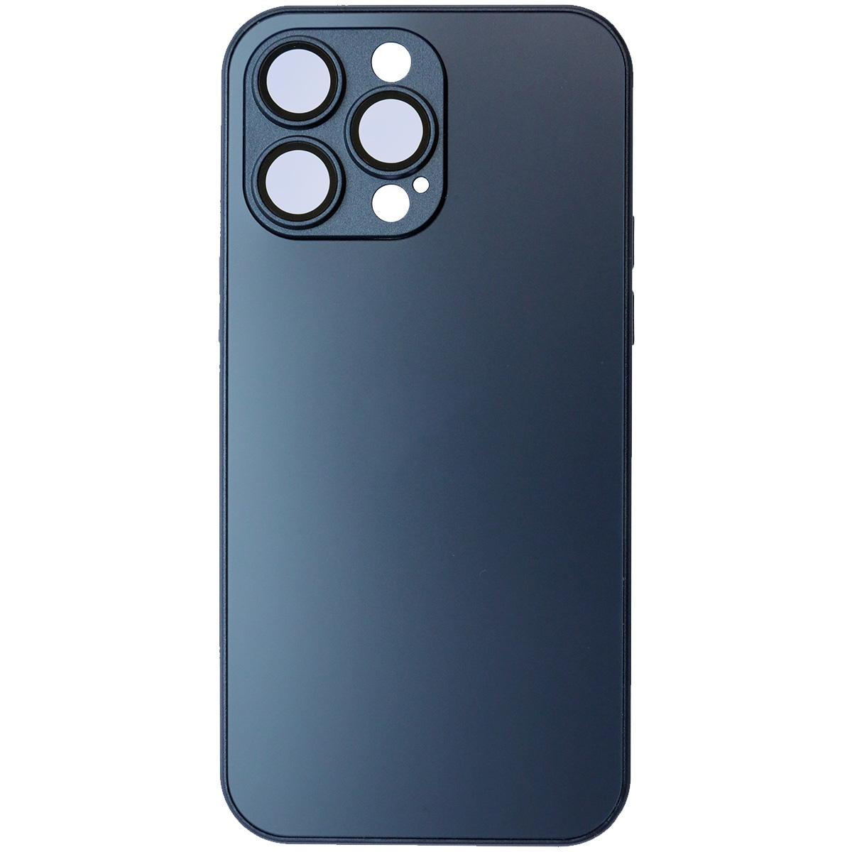 Чехол накладка AG Glass case для APPLE iPhone 14 Pro Max (6.7"), силикон, защита камеры, цвет темно синий