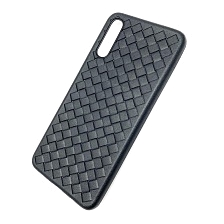 Чехол накладка для SAMSUNG Galaxy A50 (SM-A505), A30s (SM-A307), A50s (SM-A507), силикон, плетенный, цвет черный