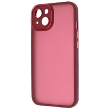 Чехол накладка KING для APPLE iPhone 13 (6.1"), силикон, пластик, защита камеры, цвет окантовки бордовый